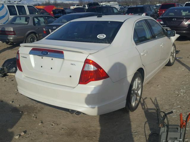 3FAHP0JA4CR123297 - 2012 FORD FUSION SEL WHITE photo 4