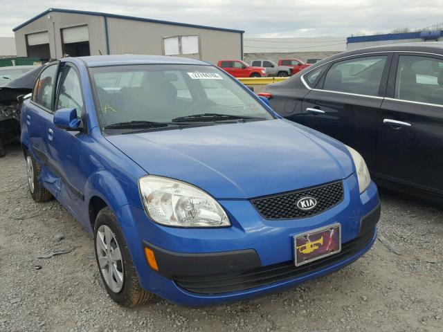 KNADE123486333307 - 2008 KIA RIO BASE BLUE photo 1