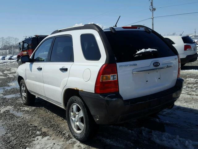 KNDJF724577342640 - 2007 KIA SPORTAGE L WHITE photo 3