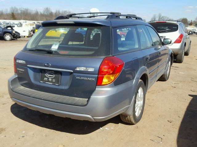 4S4BP61C257345363 - 2005 SUBARU LEGACY OUT BLUE photo 4