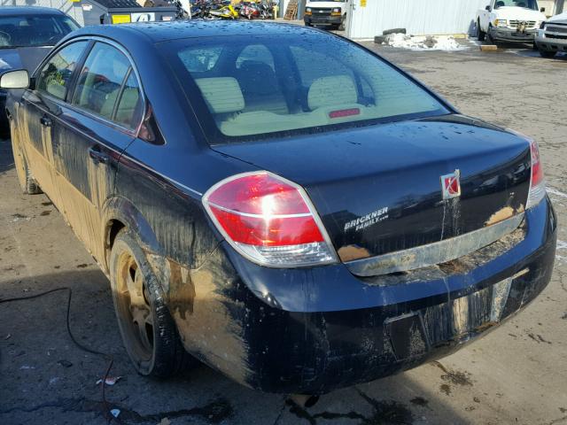 1G8ZS57B28F262823 - 2008 SATURN AURA XE BLACK photo 3