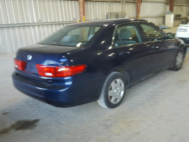 1HGCM56445A116149 - 2005 HONDA ACCORD LX BLUE photo 4