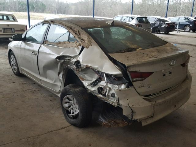 5NPD74LF5HH052971 - 2017 HYUNDAI ELANTRA SE GOLD photo 3