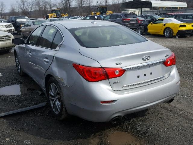 JN1CV7AR8HM681598 - 2017 INFINITI Q50 BASE SILVER photo 3