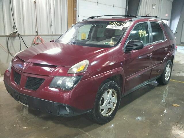 3G7DA03E12S575921 - 2002 PONTIAC AZTEK MAROON photo 2