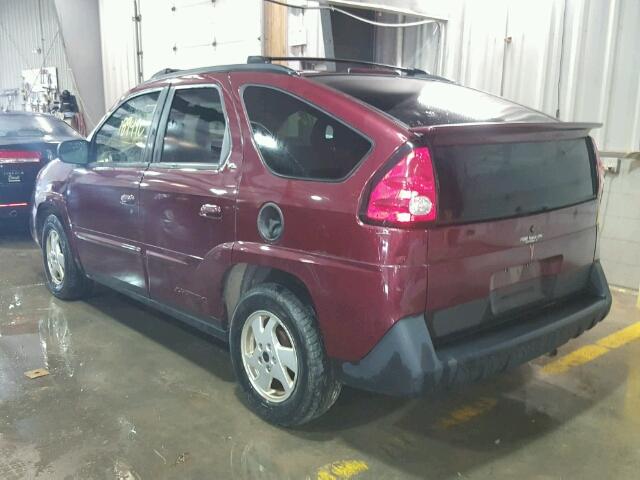 3G7DA03E12S575921 - 2002 PONTIAC AZTEK MAROON photo 3