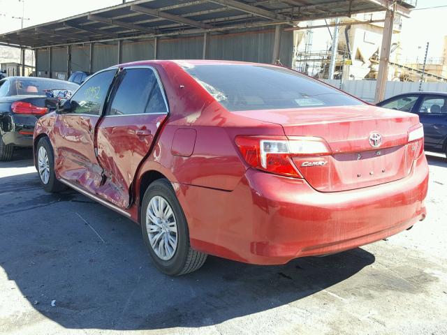 4T4BF1FK2CR197841 - 2012 TOYOTA CAMRY BASE RED photo 3