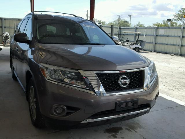 5N1AR2MN6EC639772 - 2014 NISSAN PATHFINDER BROWN photo 1