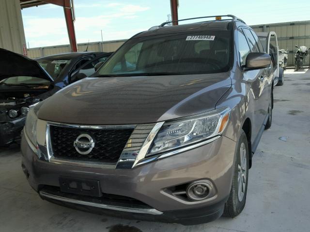 5N1AR2MN6EC639772 - 2014 NISSAN PATHFINDER BROWN photo 2