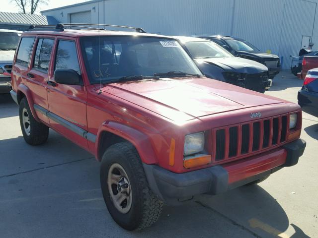 1J4FF48S8YL149623 - 2000 JEEP CHEROKEE S RED photo 1