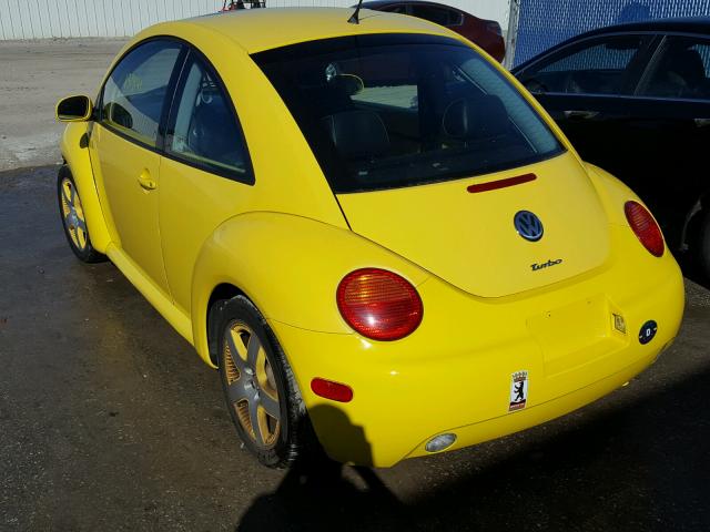 3VWCD21C62M455342 - 2002 VOLKSWAGEN NEW BEETLE 黄色 照片 3