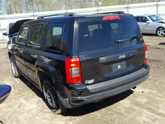 1C4NJPBA7ED642670 - 2014 JEEP PATRIOT SP BLACK photo 3