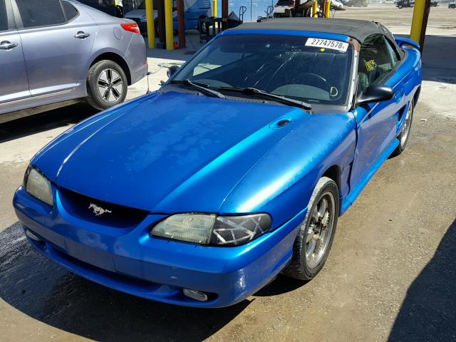 1FAFP45X7WF247627 - 1998 FORD MUSTANG GT BLUE photo 2