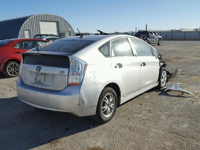 JTDKN3DU2A0139041 - 2010 TOYOTA PRIUS SILVER photo 4