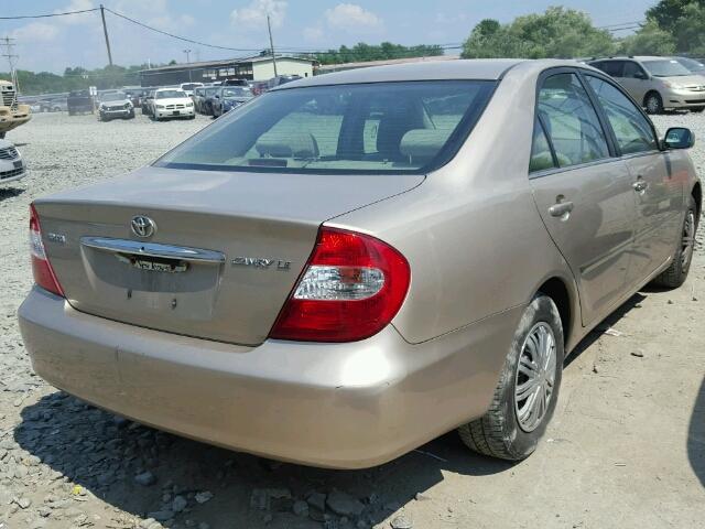 JTDBE32K230159195 - 2003 TOYOTA CAMRY LE BEIGE photo 4