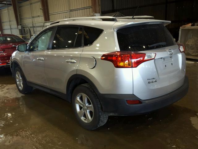 2T3WFREV5EW124611 - 2014 TOYOTA RAV4 XLE SILVER photo 3