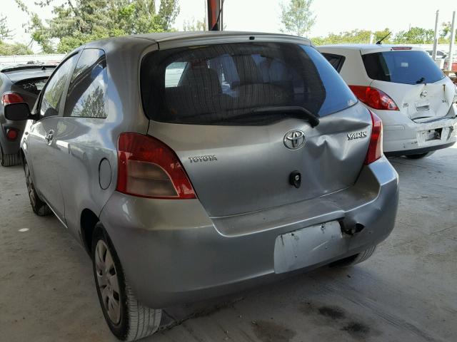 JTDJT923375119360 - 2007 TOYOTA YARIS SILVER photo 3