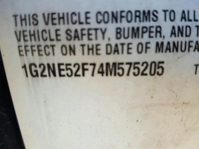 1G2NE52F74M575205 - 2004 PONTIAC GRAND AM S BLUE photo 10