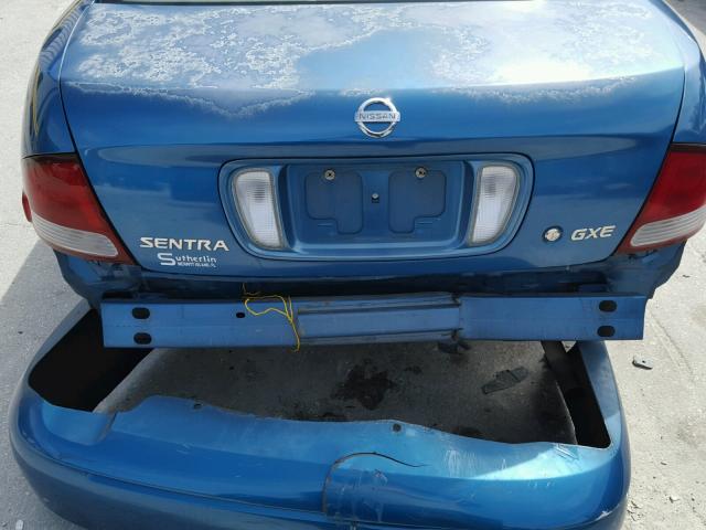 3N1CB51A13L558459 - 2003 NISSAN SENTRA GXE BLUE photo 9