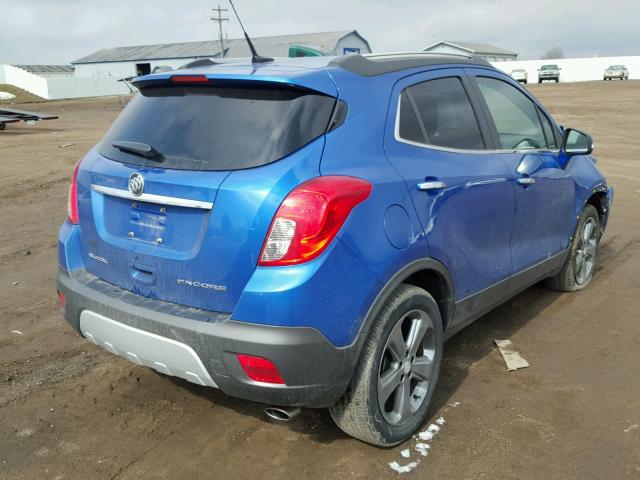 KL4CJBSBXEB730072 - 2014 BUICK ENCORE CON BLUE photo 4