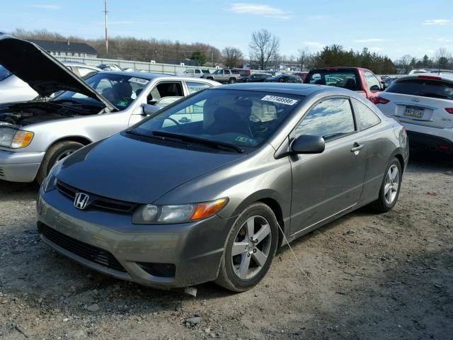 2HGFG12896H560152 - 2006 HONDA CIVIC EX GRAY photo 2