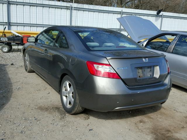 2HGFG12896H560152 - 2006 HONDA CIVIC EX GRAY photo 3