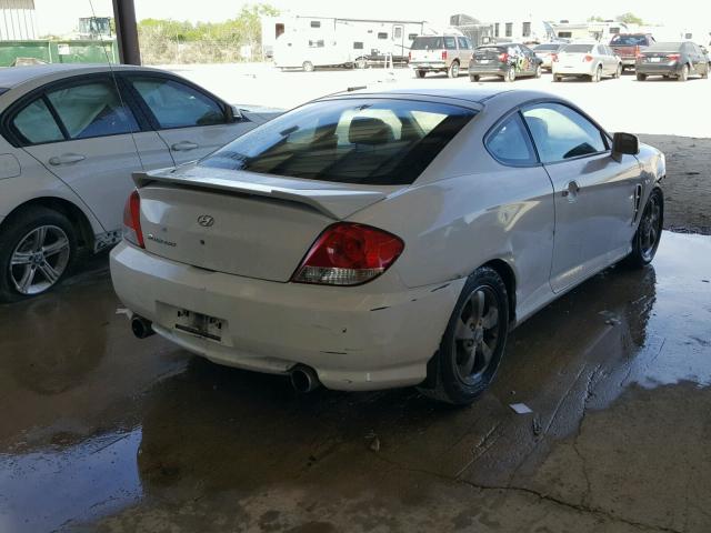 KMHHM65D16U208200 - 2006 HYUNDAI TIBURON GS WHITE photo 4