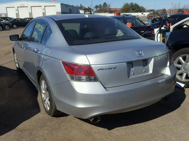 1HGCP368X8A007665 - 2008 HONDA ACCORD EXL SILVER photo 3