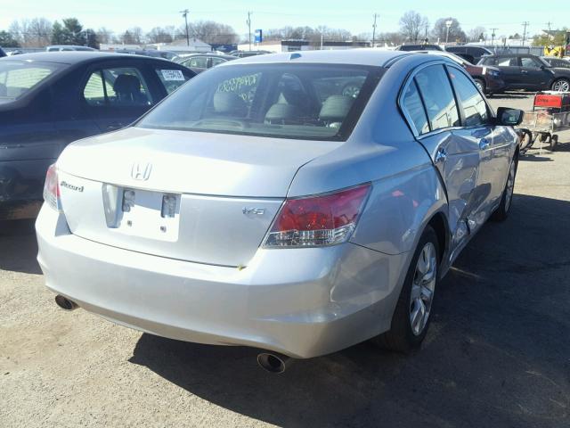 1HGCP368X8A007665 - 2008 HONDA ACCORD EXL SILVER photo 4