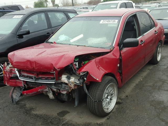 JA3AJ26EX2U038023 - 2002 MITSUBISHI LANCER ES RED photo 2