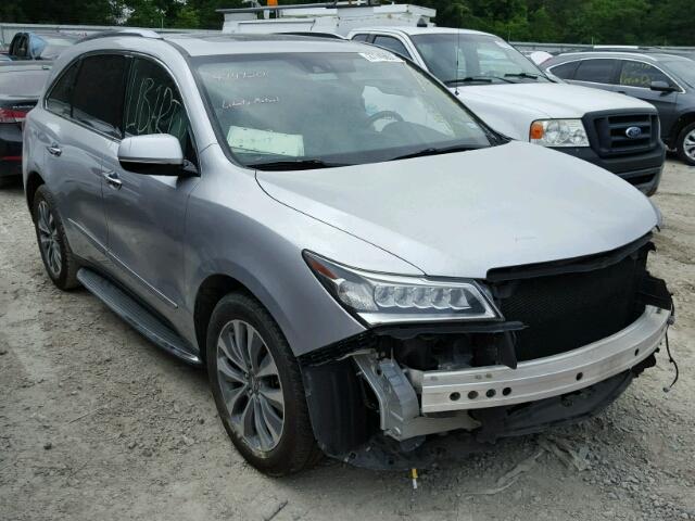 5FRYD3H40EB002189 - 2014 ACURA MDX TECHNO SILVER photo 1