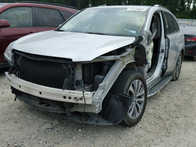 5FRYD3H40EB002189 - 2014 ACURA MDX TECHNO SILVER photo 2