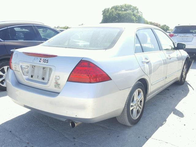 1HGCM56397A028305 - 2007 HONDA ACCORD SE SILVER photo 4