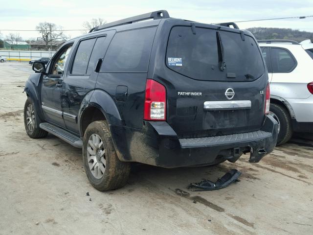 5N1BR18A48C638792 - 2008 NISSAN PATHFINDER BLACK photo 3