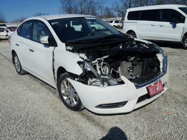 3N1AB7AP0DL654642 - 2013 NISSAN SENTRA S WHITE photo 1