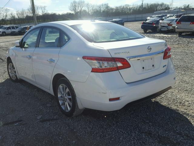 3N1AB7AP0DL654642 - 2013 NISSAN SENTRA S WHITE photo 3