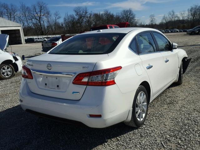 3N1AB7AP0DL654642 - 2013 NISSAN SENTRA S WHITE photo 4