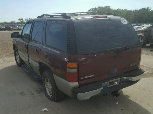 1GNEK13T4YJ108906 - 2000 CHEVROLET TAHOE K150 MAROON photo 3