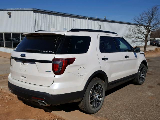 1FM5K8GT8GGB11634 - 2016 FORD EXPLORER S WHITE photo 4