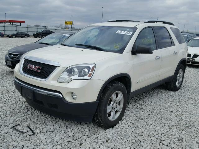 1GKLRLED9AJ100873 - 2010 GMC ACADIA SLE WHITE photo 2