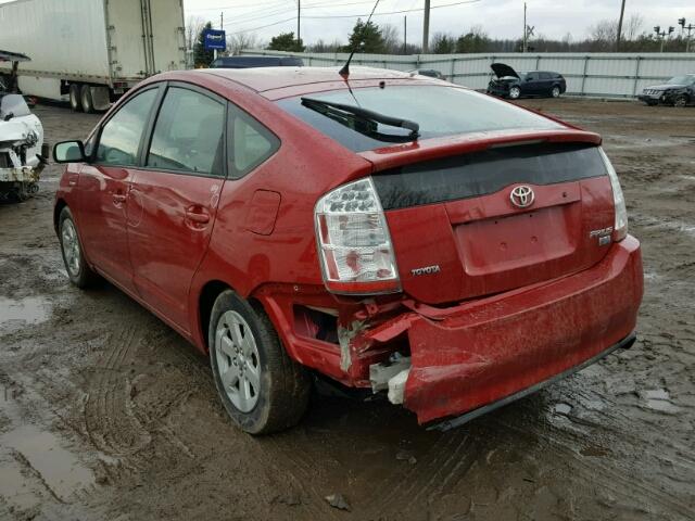 JTDKB20UX77568422 - 2007 TOYOTA PRIUS RED photo 3