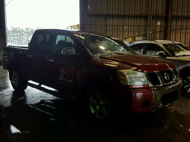 1N6AA07A95N565256 - 2005 NISSAN TITAN XE BURGUNDY photo 1