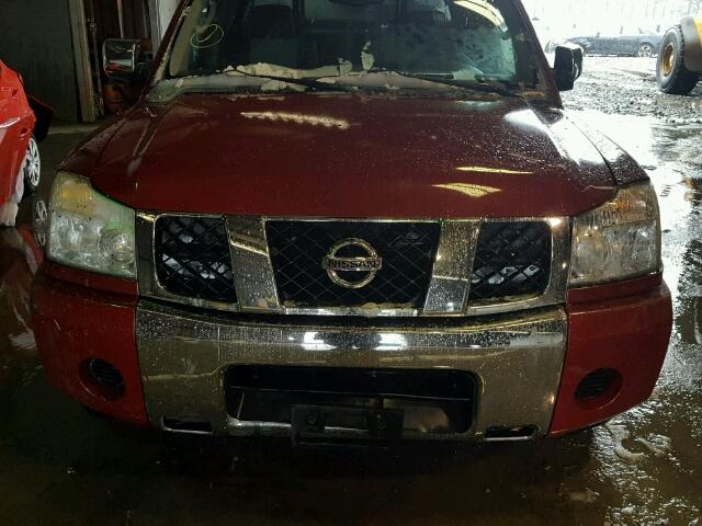 1N6AA07A95N565256 - 2005 NISSAN TITAN XE BURGUNDY photo 9