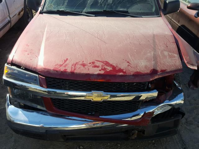 1GCCS136368155925 - 2006 CHEVROLET COLORADO MAROON photo 7