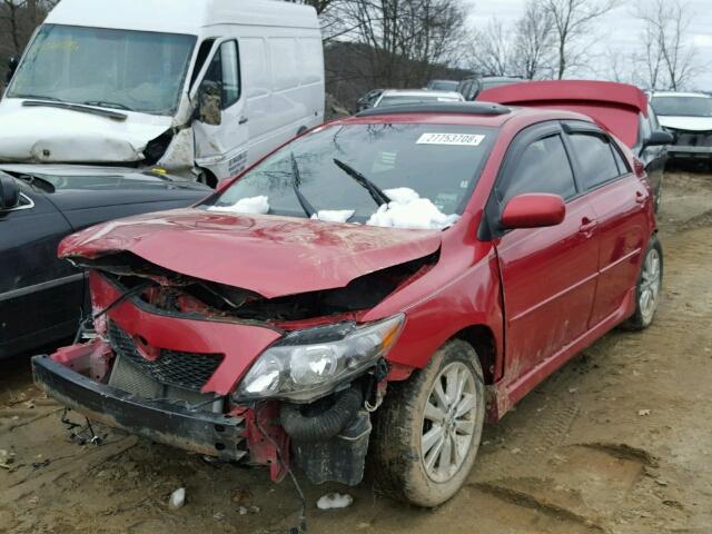 2T1BU40E69C179681 - 2009 TOYOTA COROLLA BA RED photo 2