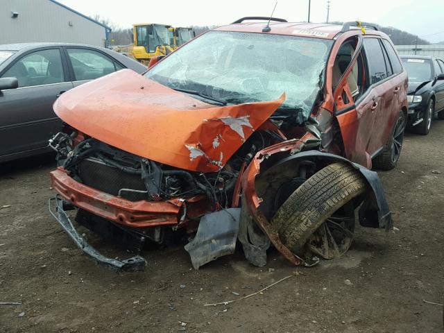 2FMDK49C97BB44649 - 2007 FORD EDGE SEL P ORANGE photo 2