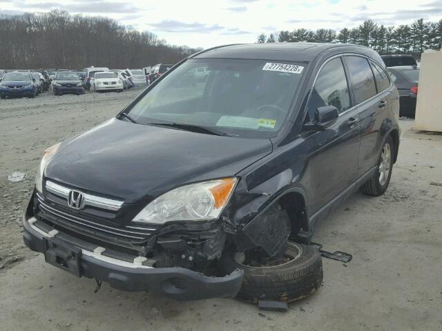 JHLRE48777C059902 - 2007 HONDA CR-V EXL BLACK photo 2