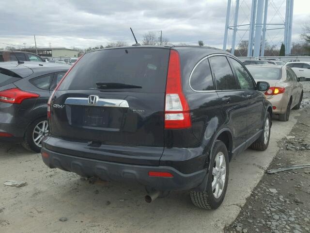 JHLRE48777C059902 - 2007 HONDA CR-V EXL BLACK photo 4