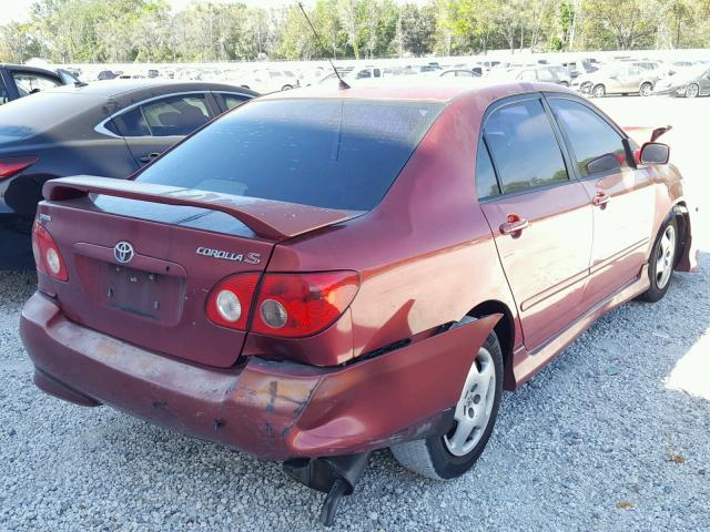 1NXBR32E35Z386076 - 2005 TOYOTA COROLLA CE RED photo 4