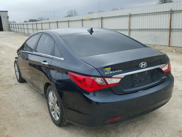 5NPEC4AC3BH001887 - 2011 HYUNDAI SONATA SE BLUE photo 3